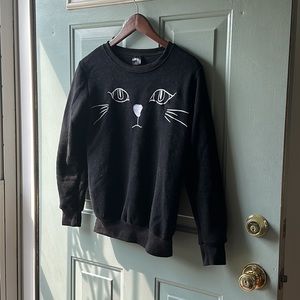 Black Cat Crewneck Sweater